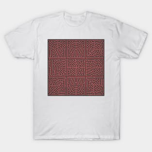 Turing Pattern Squares (Rose Gold) T-Shirt